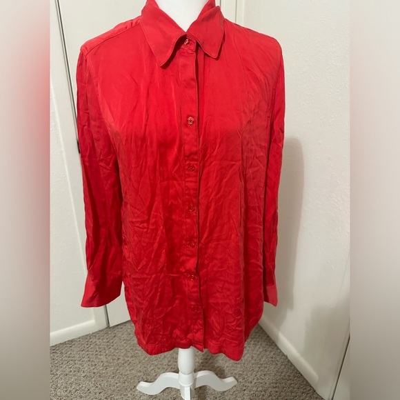 Chico's red long sleeve size 2 large - Picture 1 of 9